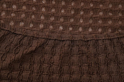 Halter textured see through backless maxi dress