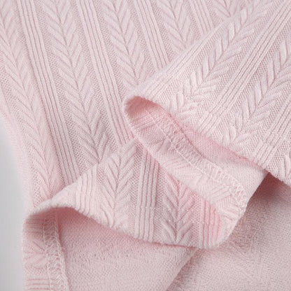 Long sleeve ruffle bowknot ribbed top