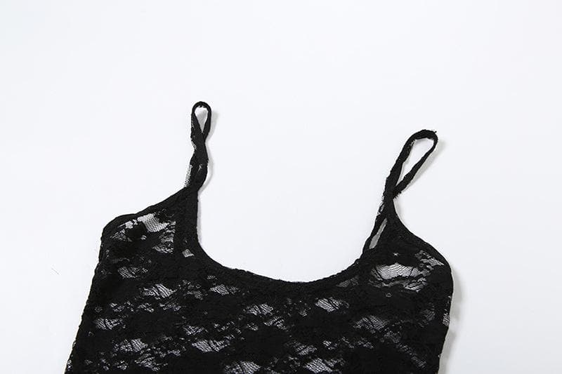 Halter lace bowknot 2 piece top