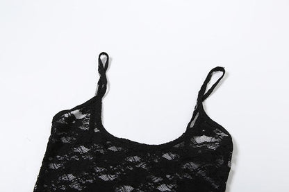 Halter lace bowknot 2 piece top