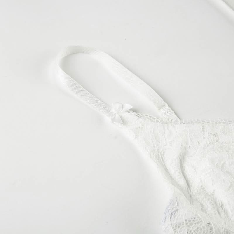 V neck lace bowknot cami top
