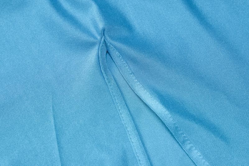 Short sleeve high neck slit solid maxi dress