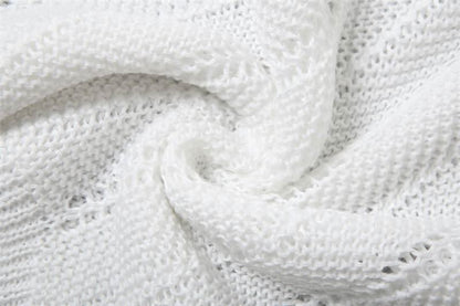 Halter v neck backless self tie knitted maxi dress