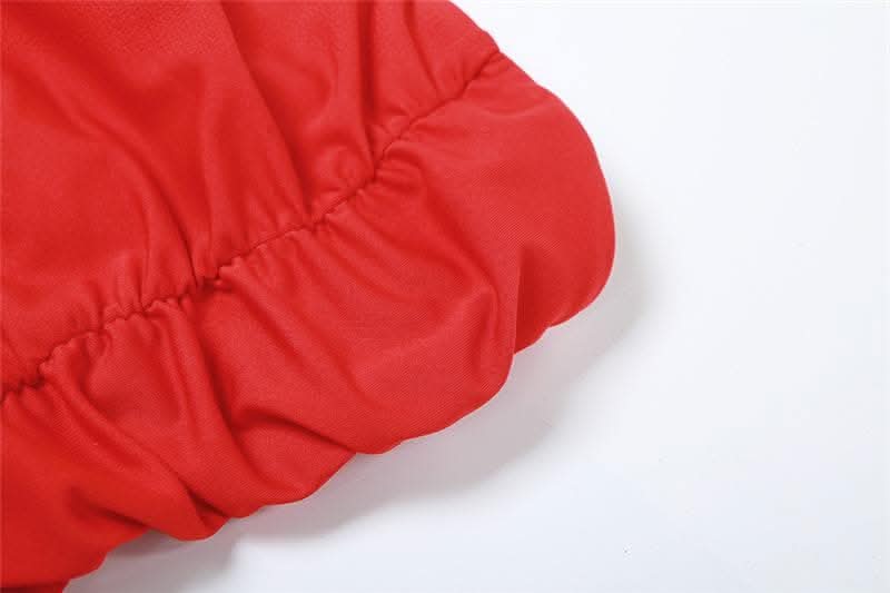 Ruched ruffle solid backless tube maxi dress-final-sale