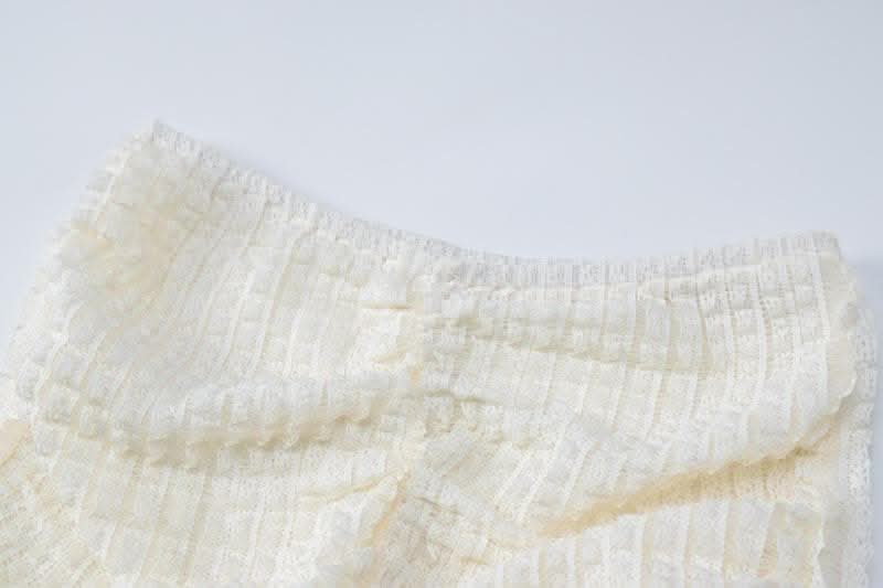 Textured off shoulder irregular long sleeve ruched slit mini skirt set-final-sale