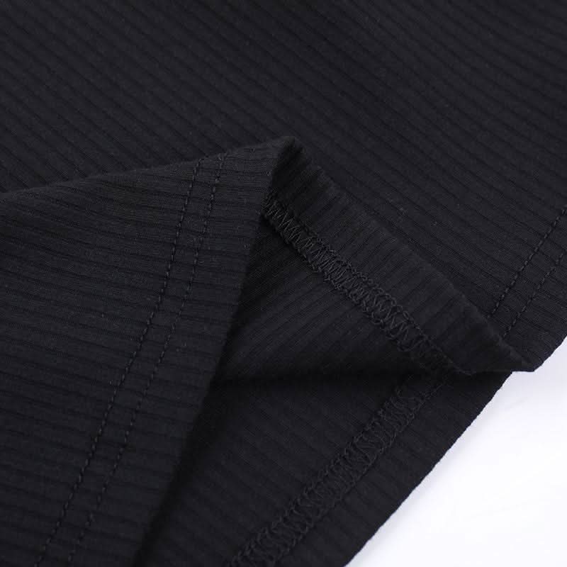 Bowknot v neck lace hem ribbed tank top