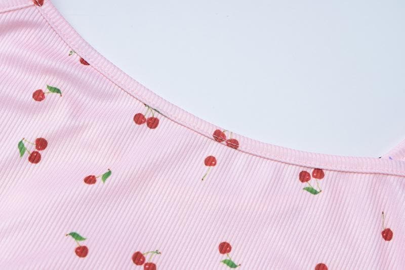 U neck flower print cami maxi dress