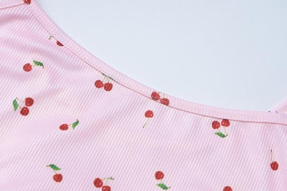 U neck flower print cami maxi dress