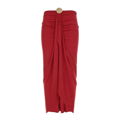 Ruched roundness applique solid mini skirt