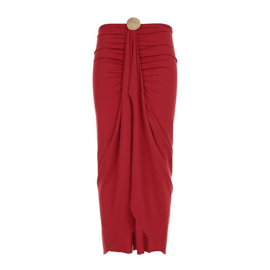 Ruched roundness applique solid mini skirt