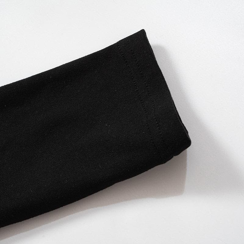 Gloves solid off shoulder hollow out long sleeve cut out top