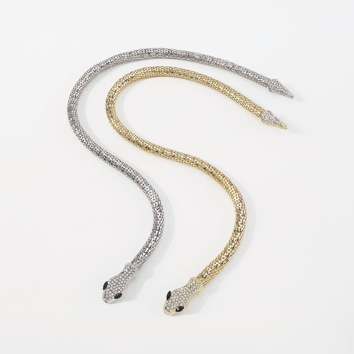 Snake pendant choker necklace