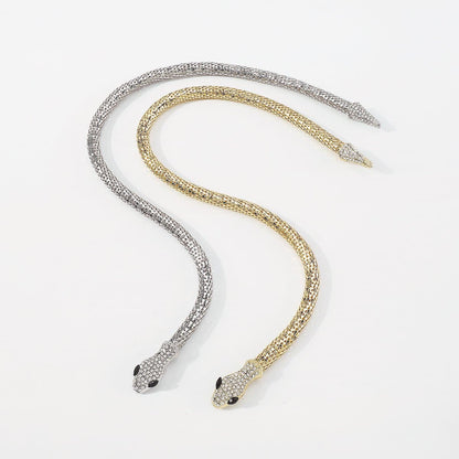 Snake pendant choker necklace