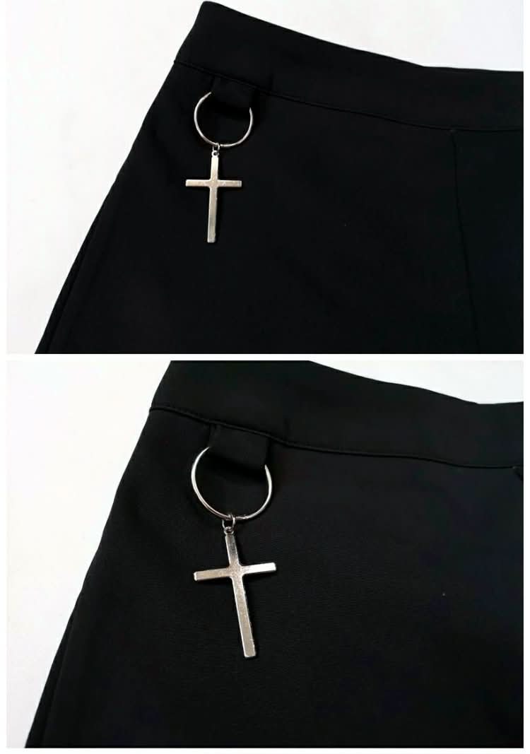 Thigh band buckle solid short pant