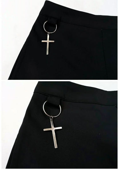 Thigh band buckle solid short pant