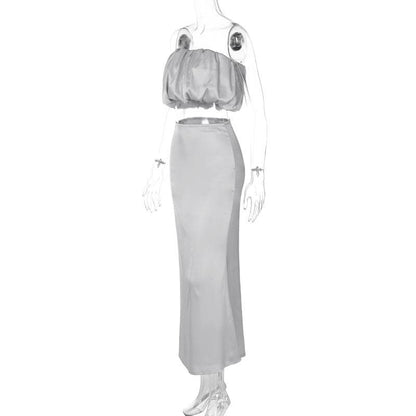 Ruched backless zip-up tube midi dress