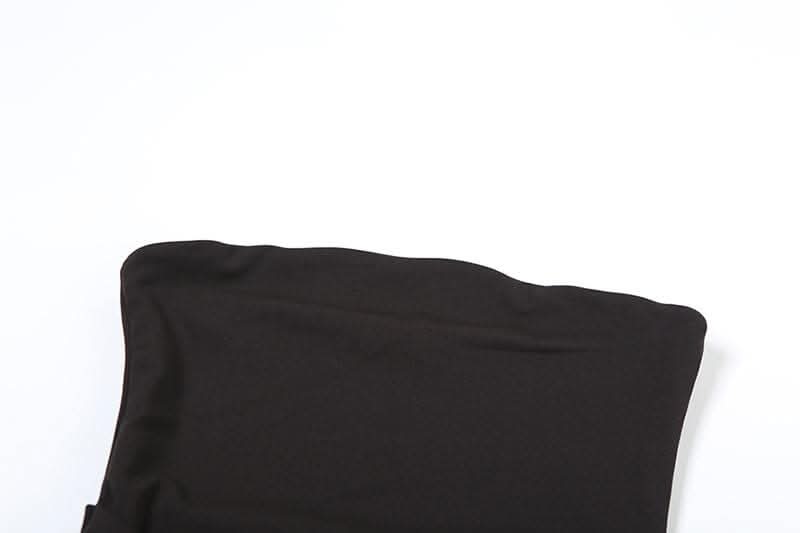 Flower applique ruched tube mini dress-final-sale