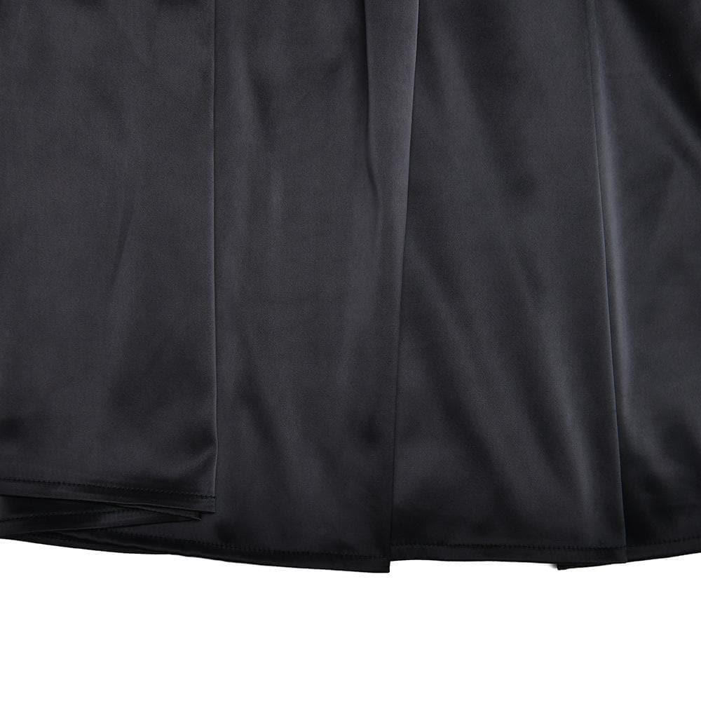 Ruched corset zip-up satin cami maxi dress