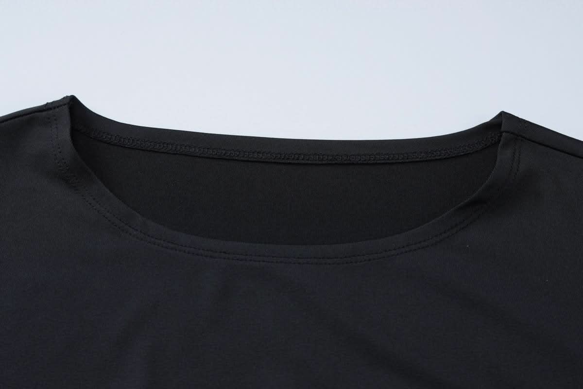 Long sleeve round neck slit solid maxi dress