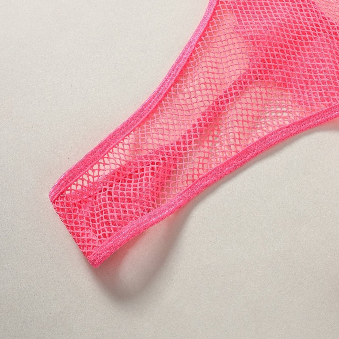 Halter butterfly pattern fishnet lace bodysuit