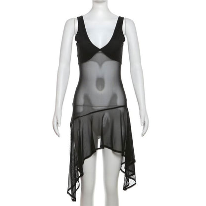 V neck mesh cami top