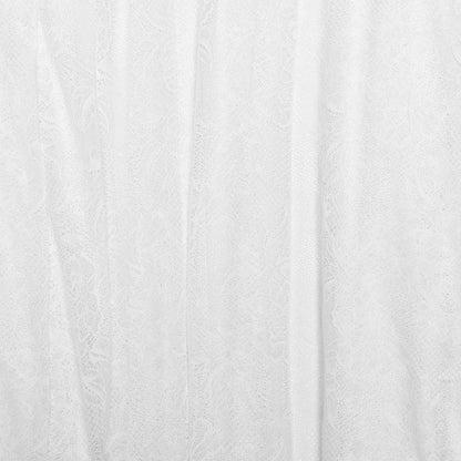 Lace see through solid stitch maxi skirt