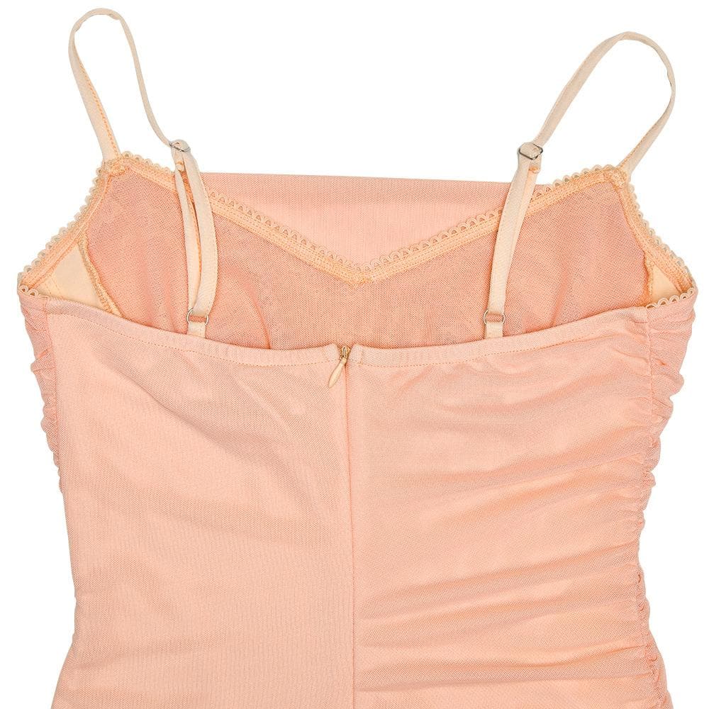Cowl neck zip-up ruffle cami mini dress
