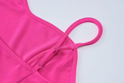 Sweetheart neck patchwork backless cami maxi dress