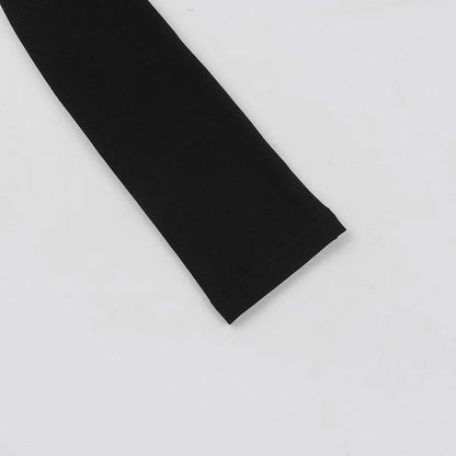 Long sleeve off shoulder contrast backless maxi dress