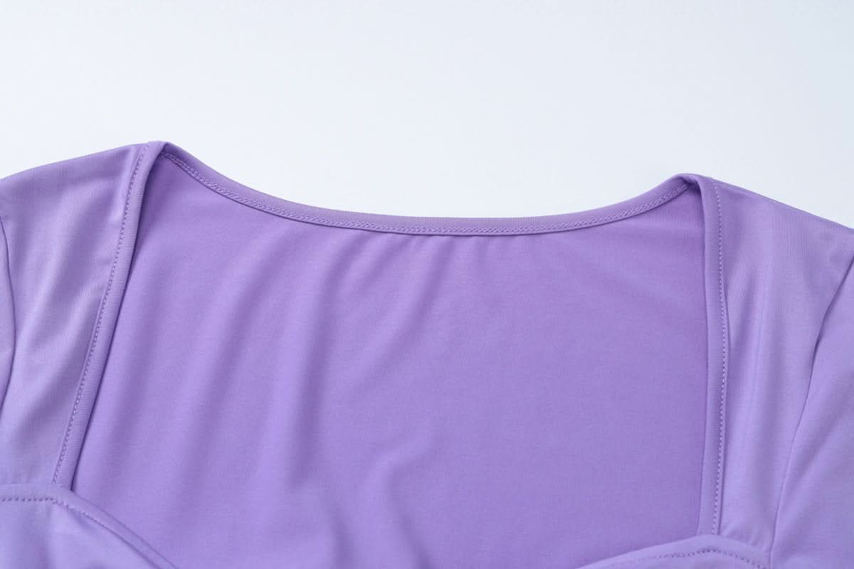 Long sleeve sweetheart neck ruched maxi dress