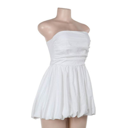 Backless ruched tube mini dress