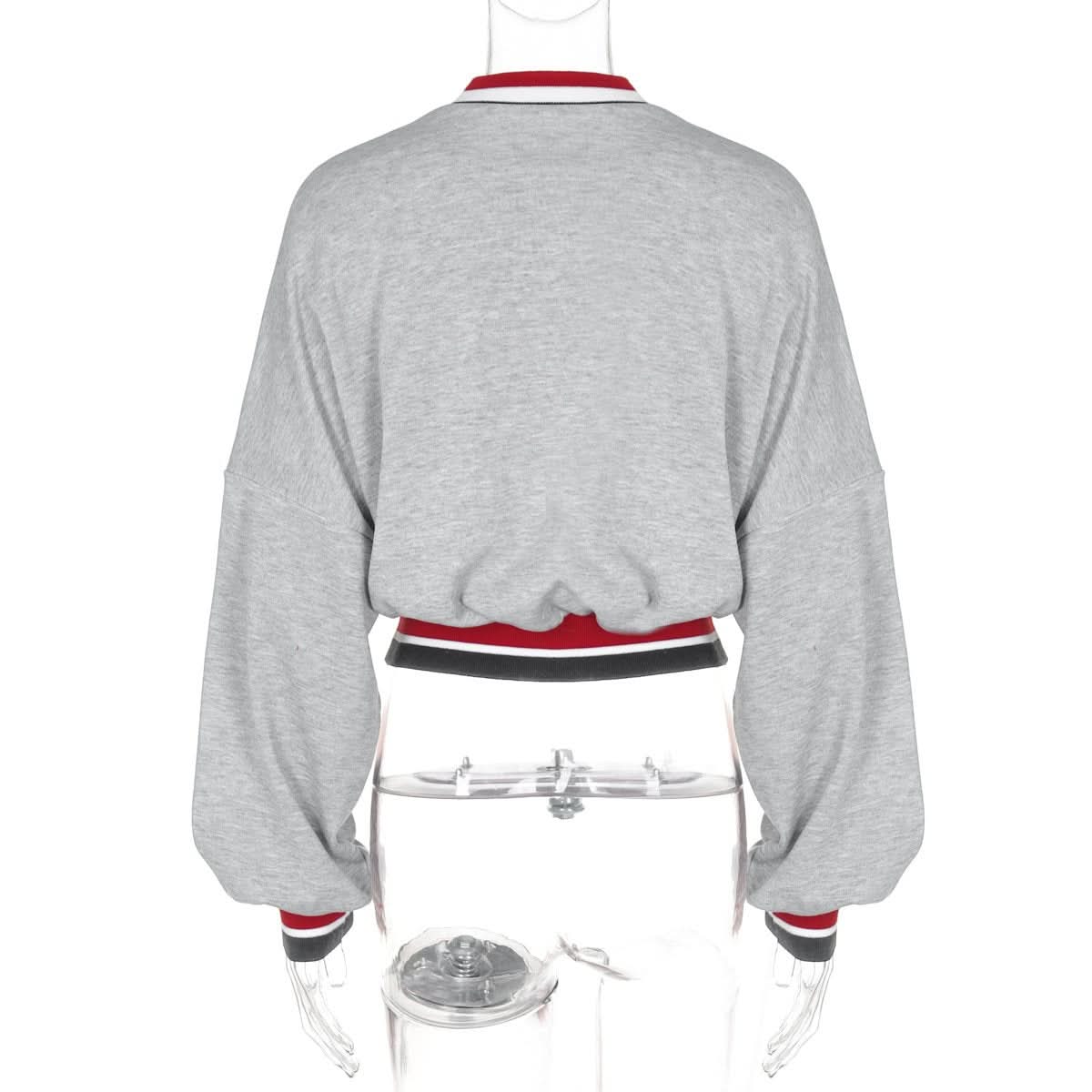 Long sleeve patchwork letter pattern top