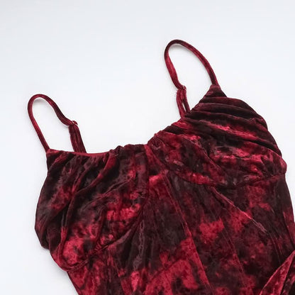 Ruched v neck zip-up print contrast cami maxi dress