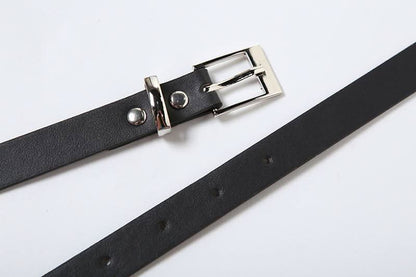 Turnover collar long sleeve button patchwork belt top