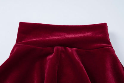 High neck long sleeve velvet ruched maxi dress