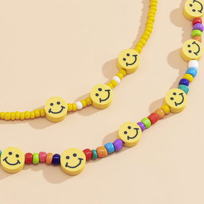 Multicolor beaded 3 pcs necklace