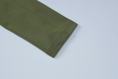 Long sleeve crewneck ruched solid maxi dress