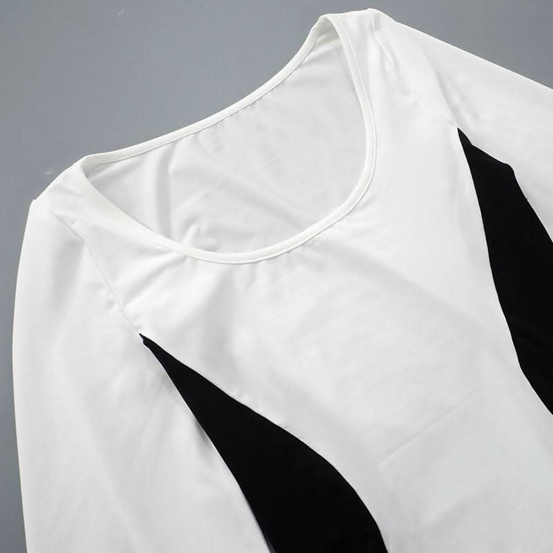 Long flared sleeve u neck slit ruffle maxi dress