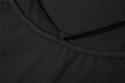 Lace up backless slit solid cami maxi dress-final-sale