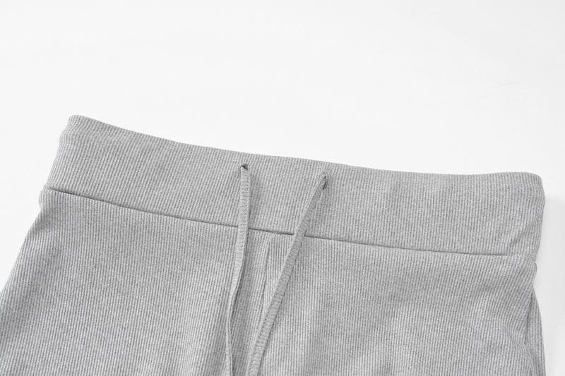 Short sleeve crewneck drawstring pant set