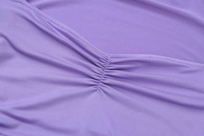 Long sleeve sweetheart neck ruched maxi dress