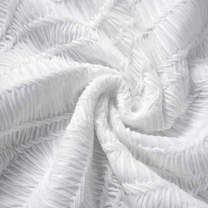 Ruched textured 2-way see through maxi dress