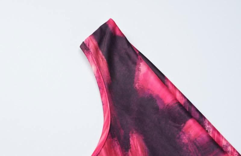 Contrast irregular cowl neck sleeveless backless maxi dress-final-sale