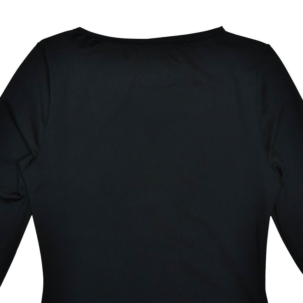 Long sleeve irregular crewneck ruched slit maxi dress