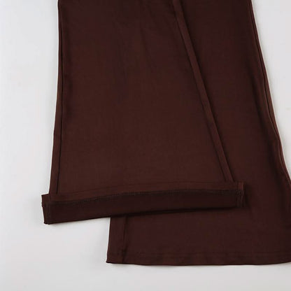 Rivet tassels patchwork low rise pant