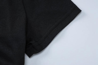 Short sleeve v neck ruched low cut slit solid maxi dress-final-sale