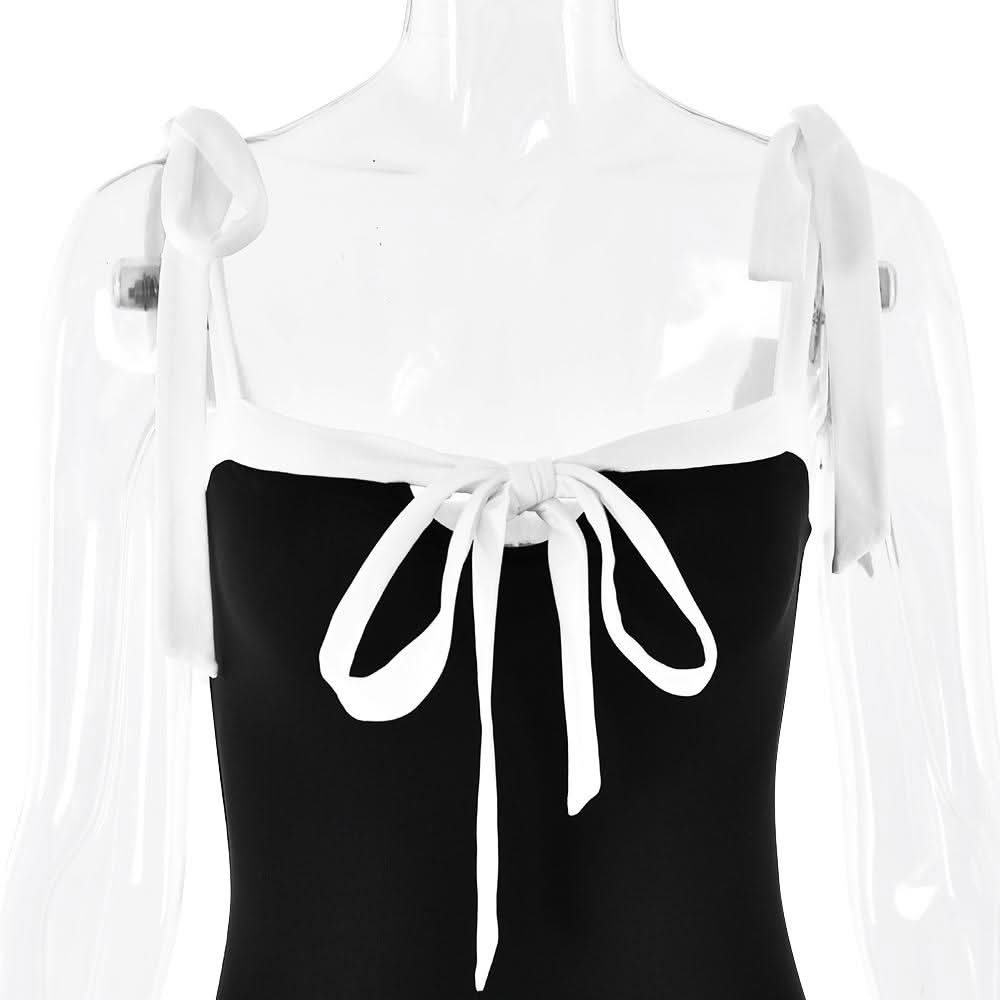 Backless self tie cami maxi dress