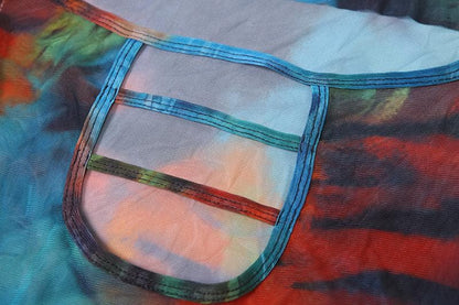 Cowl neck halter contrast backless maxi dress