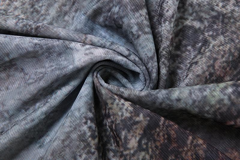 Halter self tie deep V neck sheer mesh shell applique maxi dress