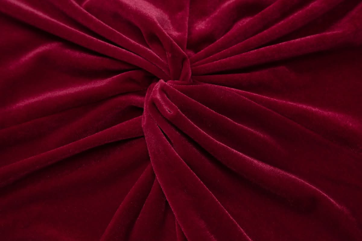 High neck long sleeve velvet ruched maxi dress